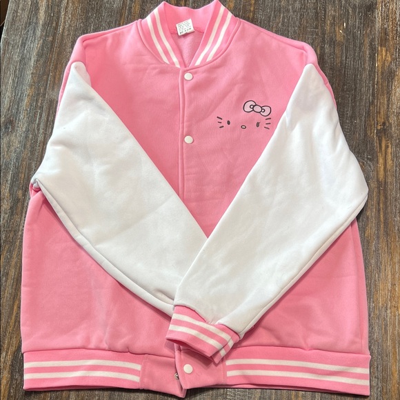 Jackets & Blazers - Pink and White Varsity Jacket